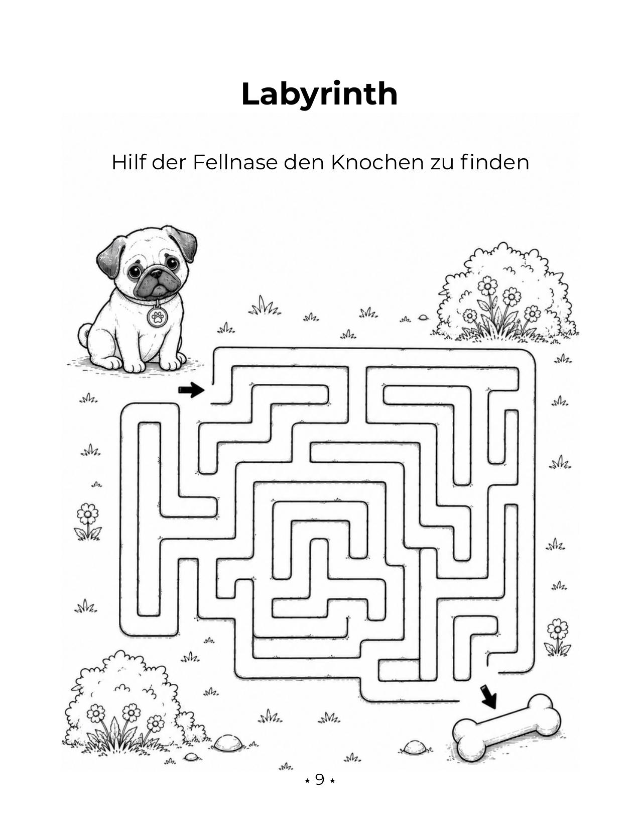 Leseprobe Seite 6 aus dem Fellnasen Magie Mops Activity Book