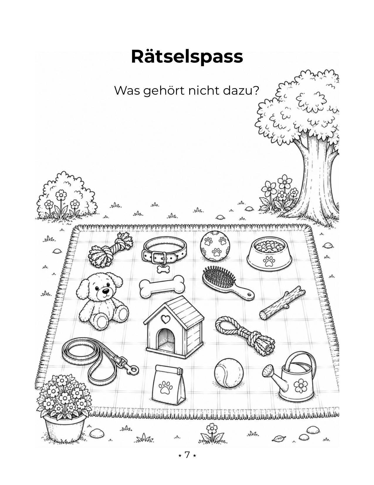 Leseprobe Seite 4 aus dem Fellnasen Magie Mops Activity Book