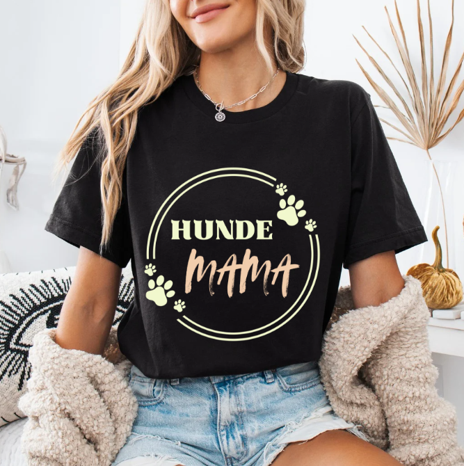Hunde-Mama T-Shirt – Pfoten im Kreis