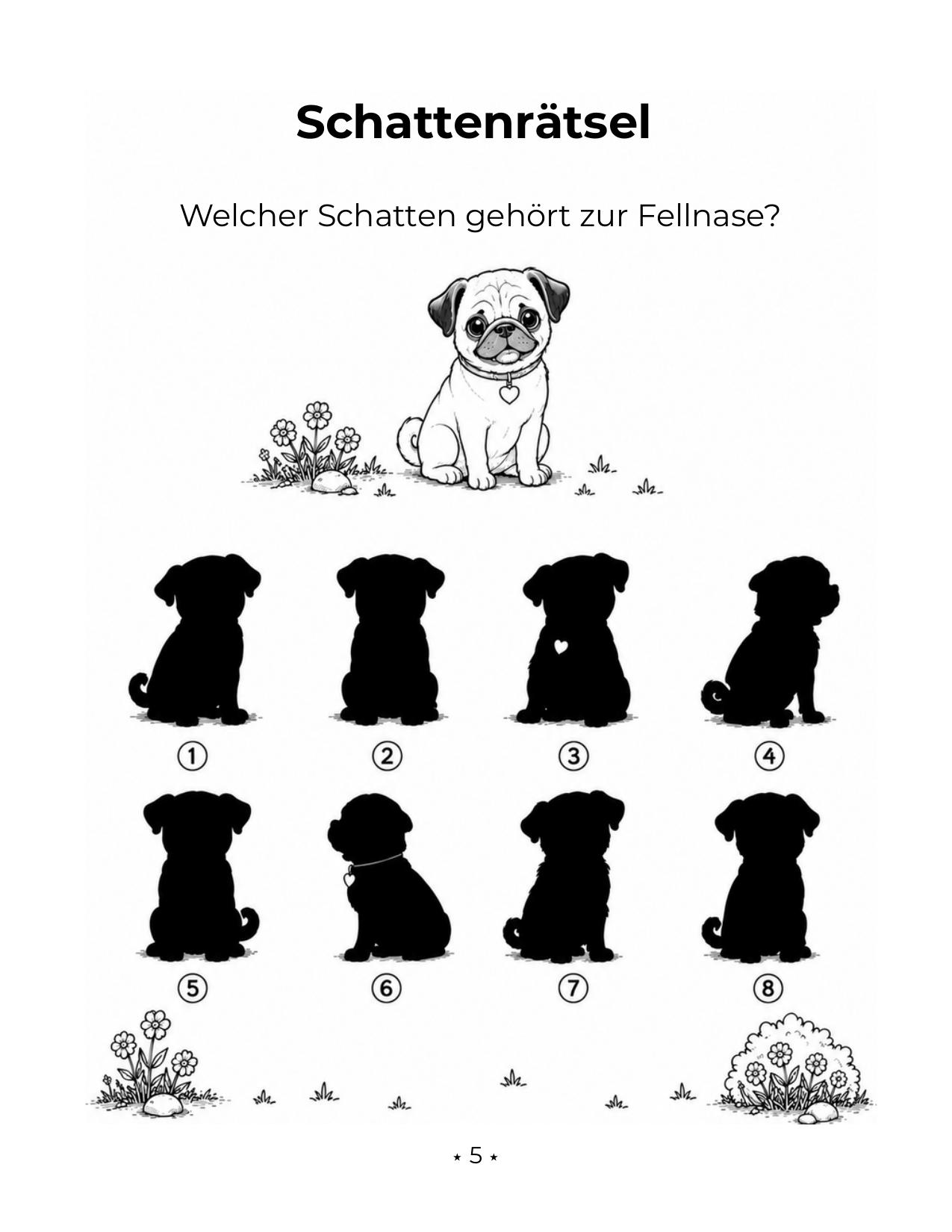 Leseprobe Seite 3 aus dem Fellnasen Magie Mops Activity Book